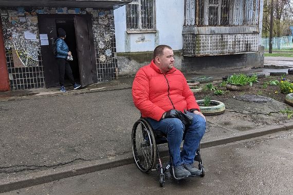 A man in a wheel chair